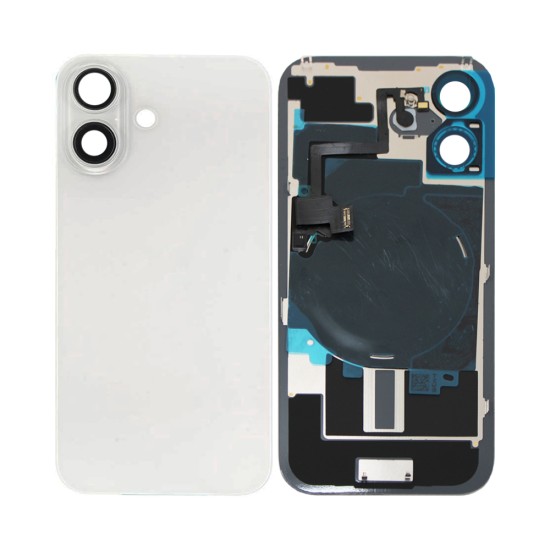 Back Cover Apple iPhone 16 with Wireless Charge+Flashlight Flex White